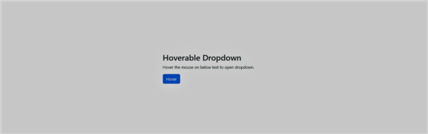 Hoverable Dropdown in Html Css